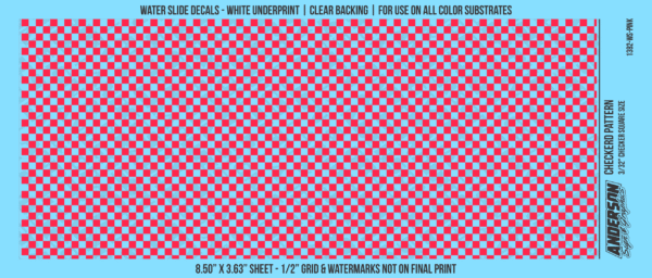 ASG Waterslide Decals - Checkered Pattern 3/32" Squares