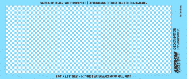 ASG Waterslide Decals - Checkered Pattern 3/32" Squares