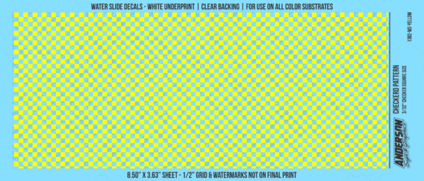 ASG Waterslide Decals - Checkered Pattern 3/32" Squares