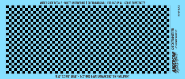 ASG Waterslide Decals - Checkered Pattern 1/8" Squares