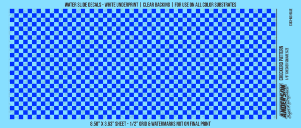 ASG Waterslide Decals - Checkered Pattern 1/8" Squares