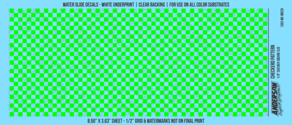 ASG Waterslide Decals - Checkered Pattern 1/8" Squares