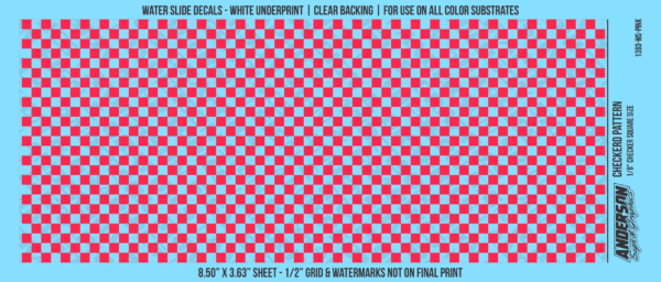 ASG Waterslide Decals - Checkered Pattern 1/8" Squares