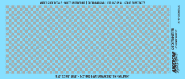ASG Waterslide Decals - Checkered Pattern 1/8" Squares