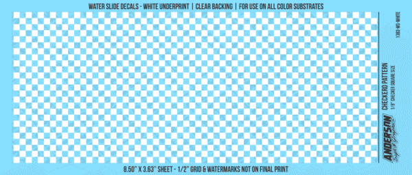 ASG Waterslide Decals - Checkered Pattern 1/8" Squares