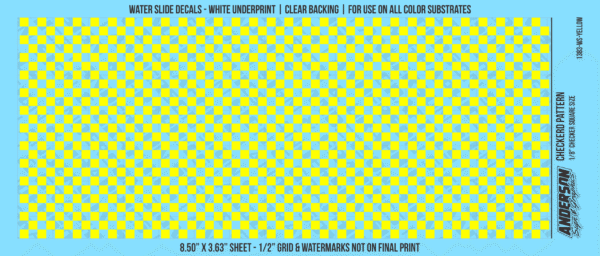 ASG Waterslide Decals - Checkered Pattern 1/8" Squares
