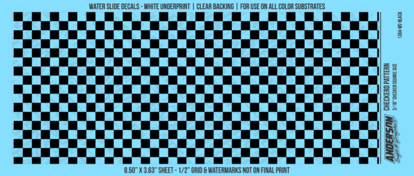 ASG Waterslide Decals - Checkered Pattern 3/16" Squares