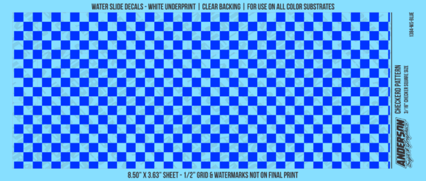ASG Waterslide Decals - Checkered Pattern 3/16" Squares
