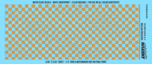 ASG Waterslide Decals - Checkered Pattern 3/16" Squares