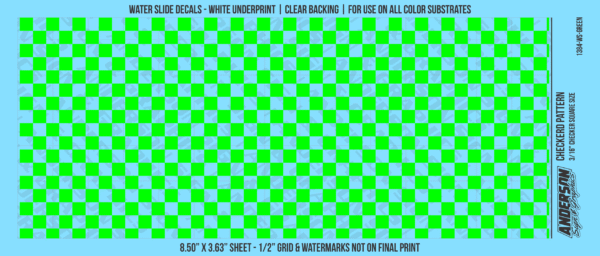 ASG Waterslide Decals - Checkered Pattern 3/16" Squares