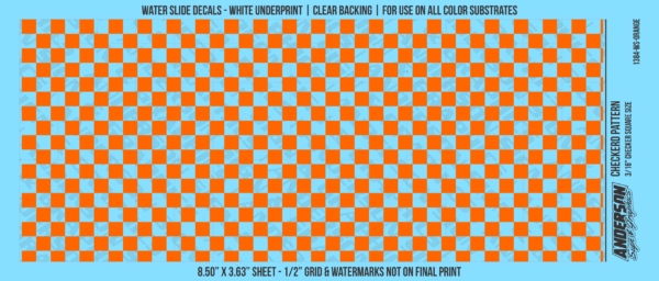 ASG Waterslide Decals - Checkered Pattern 3/16" Squares