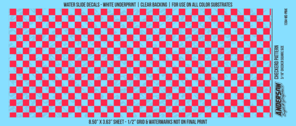 ASG Waterslide Decals - Checkered Pattern 3/16" Squares