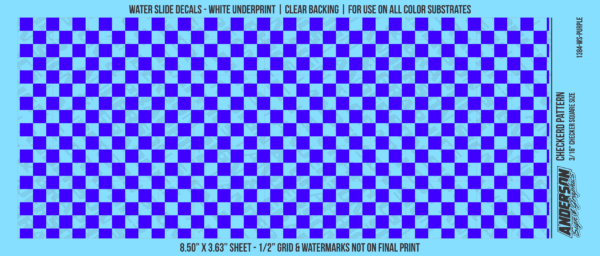 ASG Waterslide Decals - Checkered Pattern 3/16" Squares