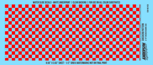 ASG Waterslide Decals - Checkered Pattern 3/16" Squares