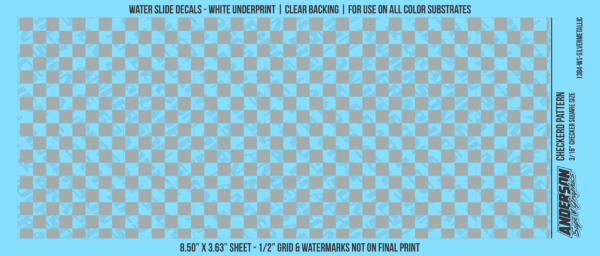 ASG Waterslide Decals - Checkered Pattern 3/16" Squares