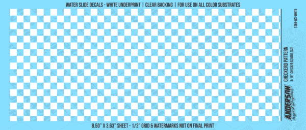 ASG Waterslide Decals - Checkered Pattern 3/16" Squares