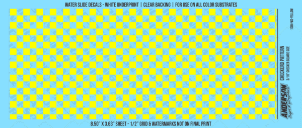 ASG Waterslide Decals - Checkered Pattern 3/16" Squares