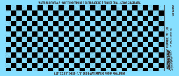 ASG Waterslide Decals - Checkered Pattern 1/4" Squares