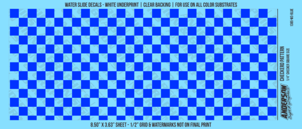 ASG Waterslide Decals - Checkered Pattern 1/4" Squares