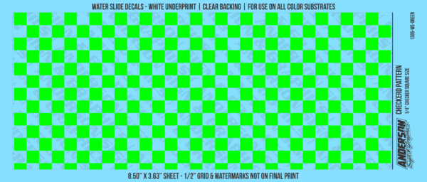 ASG Waterslide Decals - Checkered Pattern 1/4" Squares