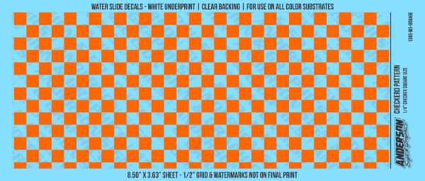 ASG Waterslide Decals - Checkered Pattern 1/4" Squares