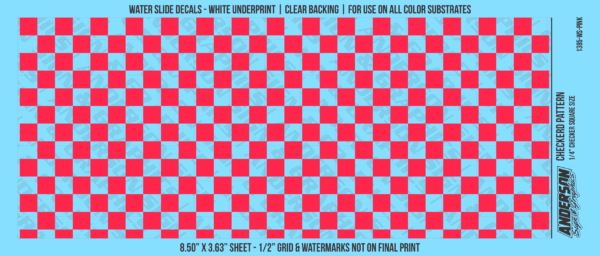 ASG Waterslide Decals - Checkered Pattern 1/4" Squares