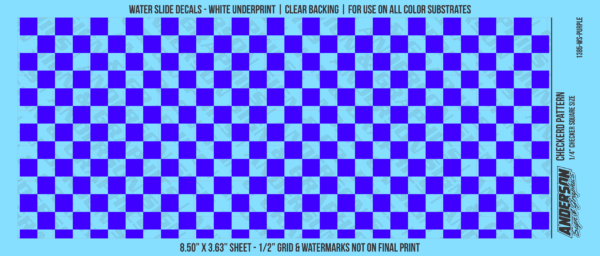 ASG Waterslide Decals - Checkered Pattern 1/4" Squares