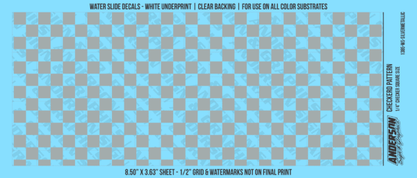 ASG Waterslide Decals - Checkered Pattern 1/4" Squares