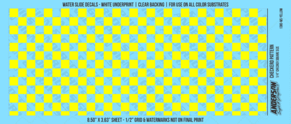 ASG Waterslide Decals - Checkered Pattern 1/4" Squares