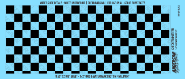 ASG Waterslide Decals - Checkered Pattern 3/8" Squares