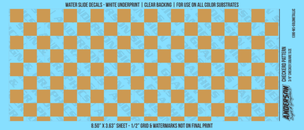 ASG Waterslide Decals - Checkered Pattern 3/8" Squares