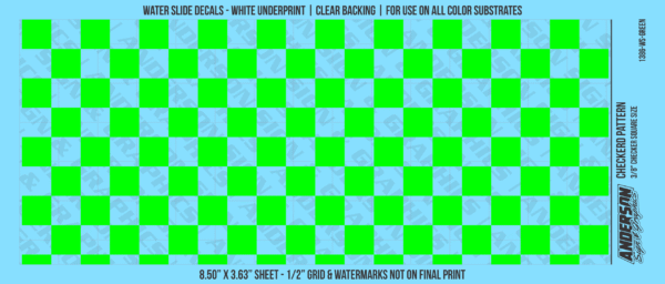 ASG Waterslide Decals - Checkered Pattern 3/8" Squares