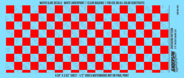 ASG Waterslide Decals - Checkered Pattern 3/8" Squares