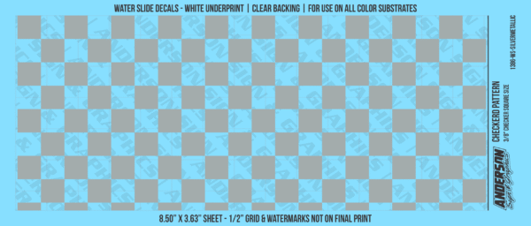 ASG Waterslide Decals - Checkered Pattern 3/8" Squares
