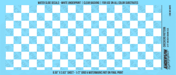 ASG Waterslide Decals - Checkered Pattern 3/8" Squares