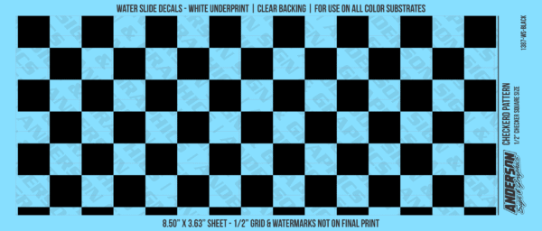 ASG Waterslide Decals - Checkered Pattern 1/2" Squares