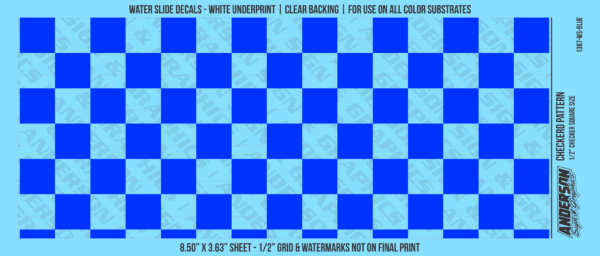 ASG Waterslide Decals - Checkered Pattern 1/2" Squares