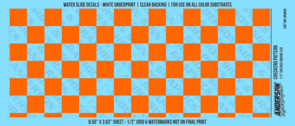 ASG Waterslide Decals - Checkered Pattern 1/2" Squares
