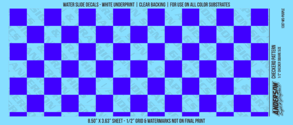 ASG Waterslide Decals - Checkered Pattern 1/2" Squares