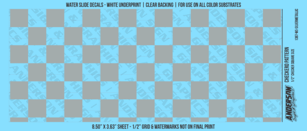 ASG Waterslide Decals - Checkered Pattern 1/2" Squares