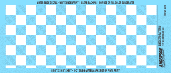 ASG Waterslide Decals - Checkered Pattern 1/2" Squares