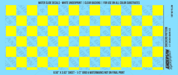 ASG Waterslide Decals - Checkered Pattern 1/2" Squares