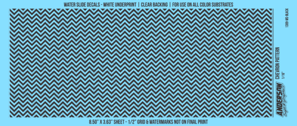 ASG Waterslide Decals - Chevron Pattern 1/16"