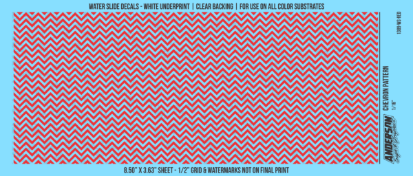ASG Waterslide Decals - Chevron Pattern 1/16"