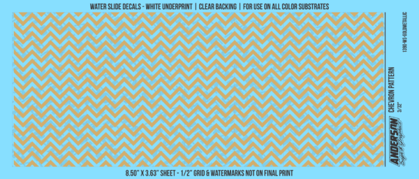ASG Waterslide Decals - Chevron Pattern 3/32"