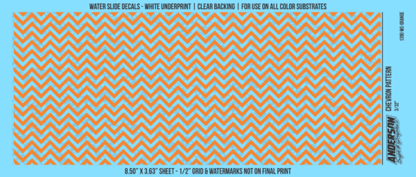 ASG Waterslide Decals - Chevron Pattern 3/32"