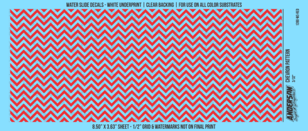 ASG Waterslide Decals - Chevron Pattern 3/32"
