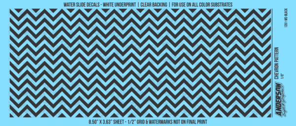 ASG Waterslide Decals - Chevron Pattern 1/8"