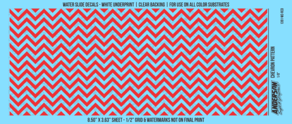 ASG Waterslide Decals - Chevron Pattern 1/8"