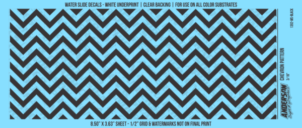 ASG Waterslide Decals - Chevron Pattern 3/16"